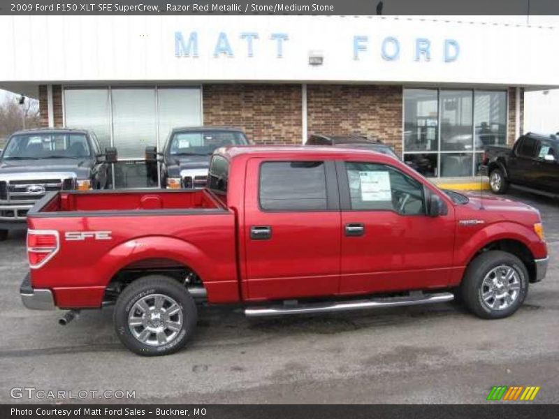 Razor Red Metallic / Stone/Medium Stone 2009 Ford F150 XLT SFE SuperCrew