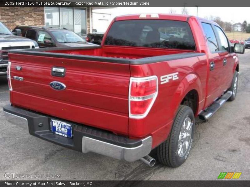 Razor Red Metallic / Stone/Medium Stone 2009 Ford F150 XLT SFE SuperCrew