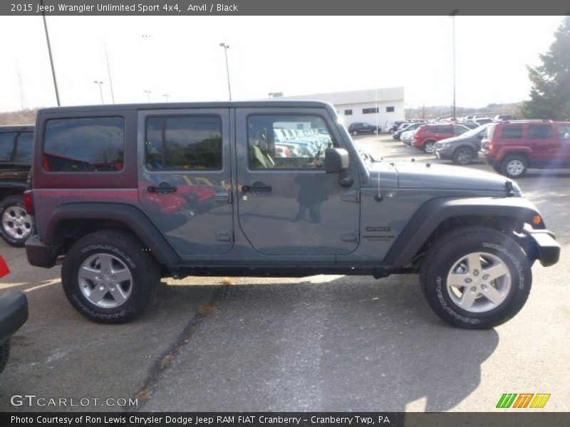 Anvil / Black 2015 Jeep Wrangler Unlimited Sport 4x4