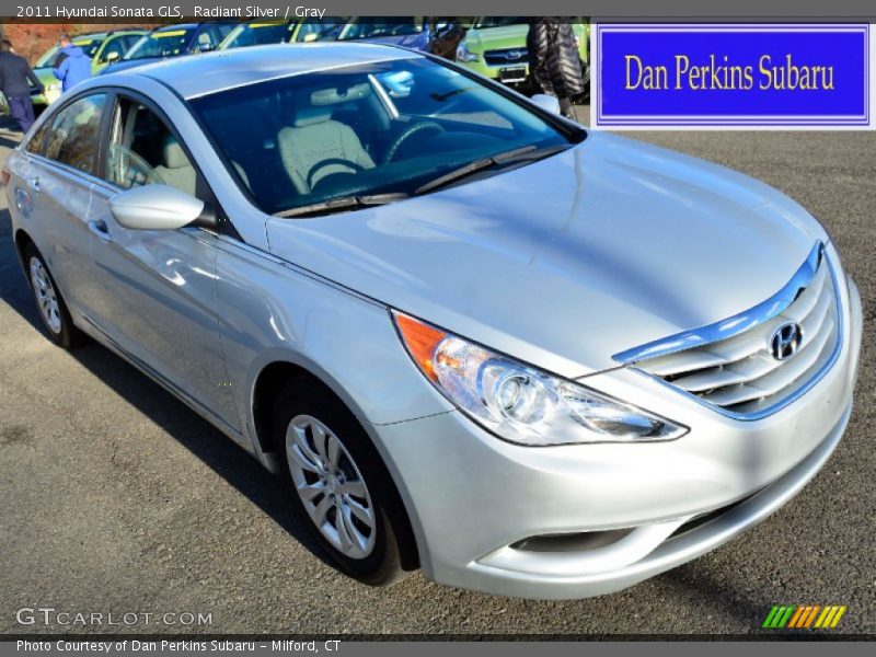 Radiant Silver / Gray 2011 Hyundai Sonata GLS