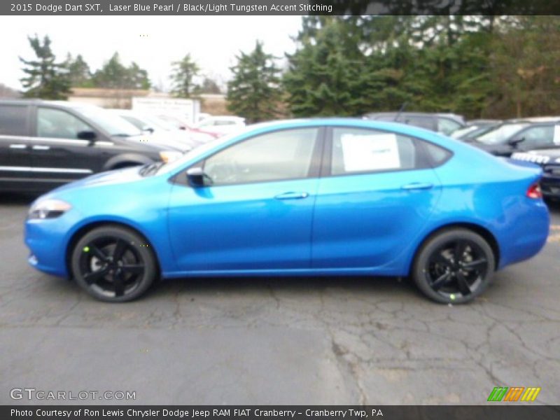 Laser Blue Pearl / Black/Light Tungsten Accent Stitching 2015 Dodge Dart SXT