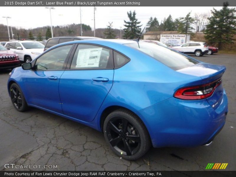 Laser Blue Pearl / Black/Light Tungsten Accent Stitching 2015 Dodge Dart SXT
