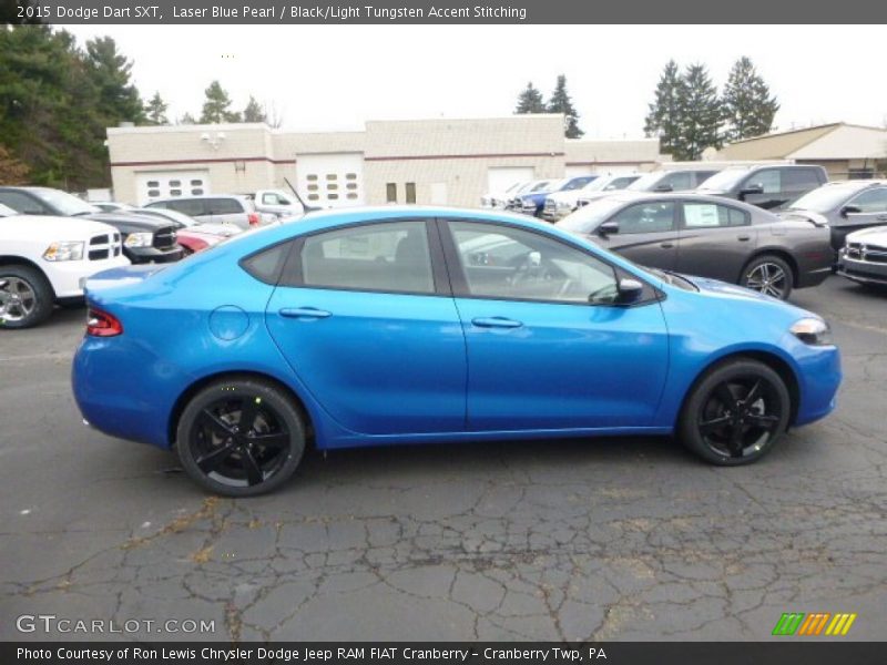 Laser Blue Pearl / Black/Light Tungsten Accent Stitching 2015 Dodge Dart SXT