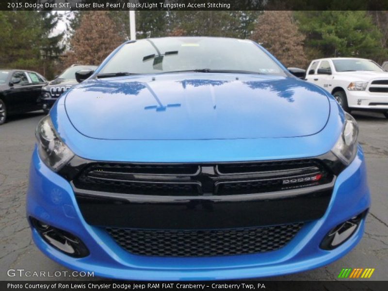 Laser Blue Pearl / Black/Light Tungsten Accent Stitching 2015 Dodge Dart SXT