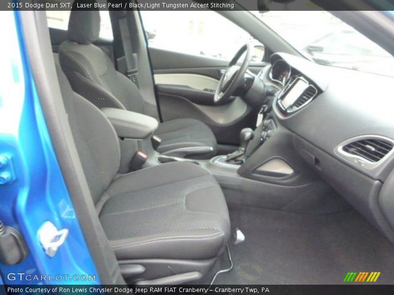 Laser Blue Pearl / Black/Light Tungsten Accent Stitching 2015 Dodge Dart SXT