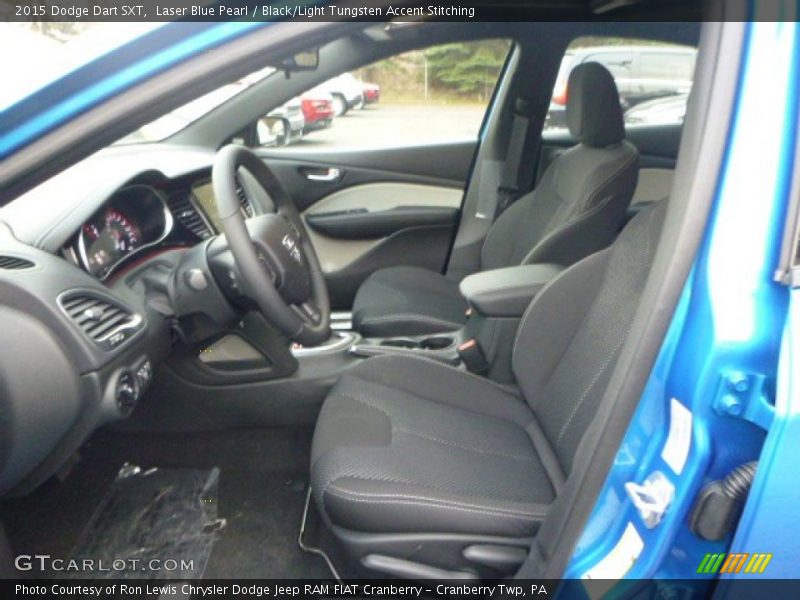 Laser Blue Pearl / Black/Light Tungsten Accent Stitching 2015 Dodge Dart SXT