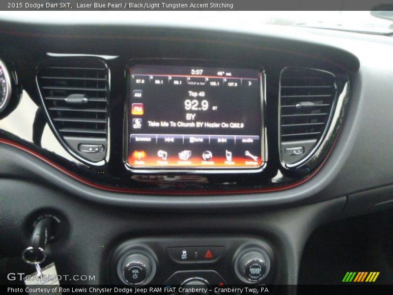 Laser Blue Pearl / Black/Light Tungsten Accent Stitching 2015 Dodge Dart SXT