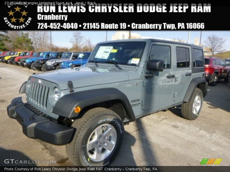 Anvil / Black 2015 Jeep Wrangler Unlimited Sport 4x4