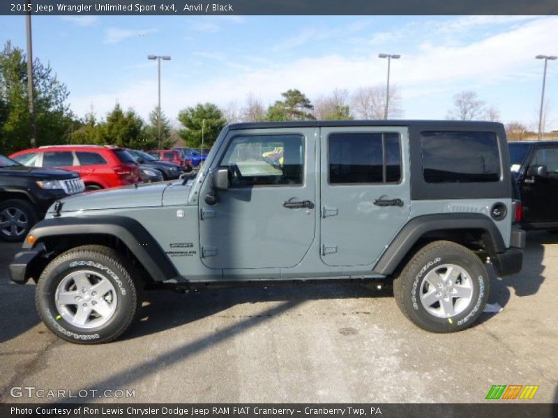 Anvil / Black 2015 Jeep Wrangler Unlimited Sport 4x4