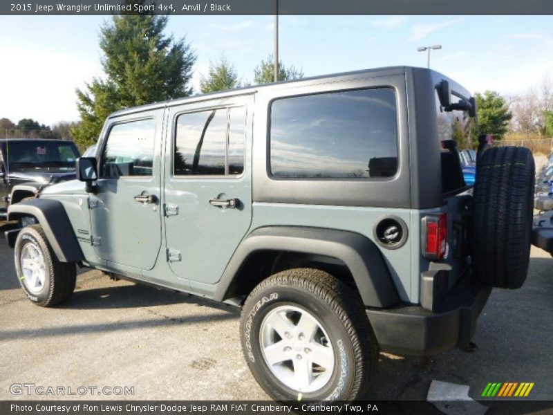 Anvil / Black 2015 Jeep Wrangler Unlimited Sport 4x4