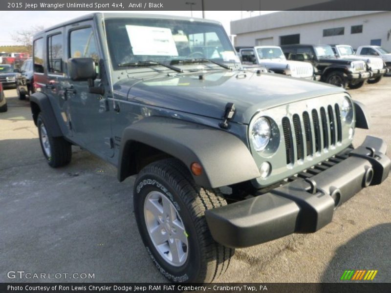 Anvil / Black 2015 Jeep Wrangler Unlimited Sport 4x4