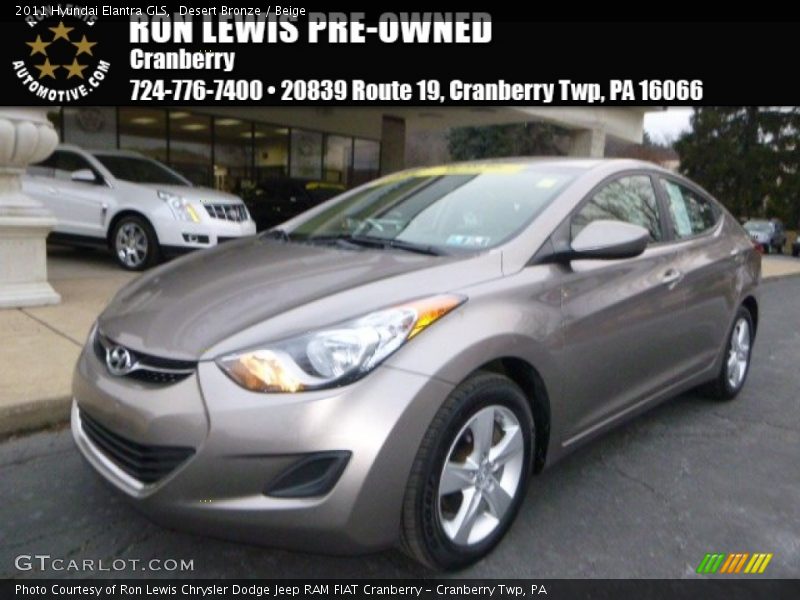 Desert Bronze / Beige 2011 Hyundai Elantra GLS