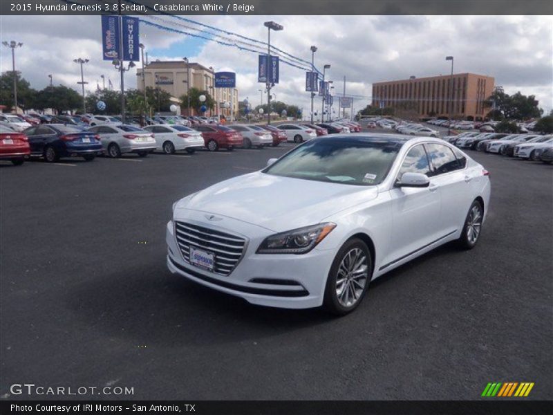 Casablanca White / Beige 2015 Hyundai Genesis 3.8 Sedan