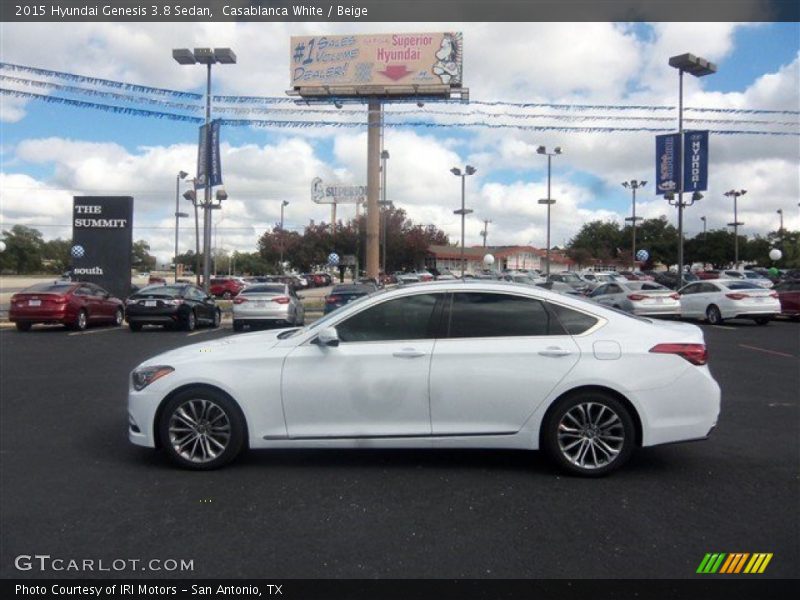 Casablanca White / Beige 2015 Hyundai Genesis 3.8 Sedan