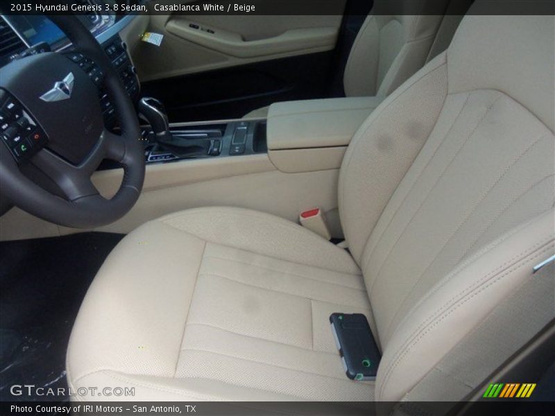 Casablanca White / Beige 2015 Hyundai Genesis 3.8 Sedan