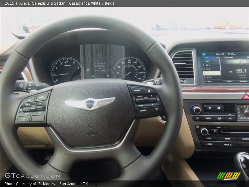 Casablanca White / Beige 2015 Hyundai Genesis 3.8 Sedan