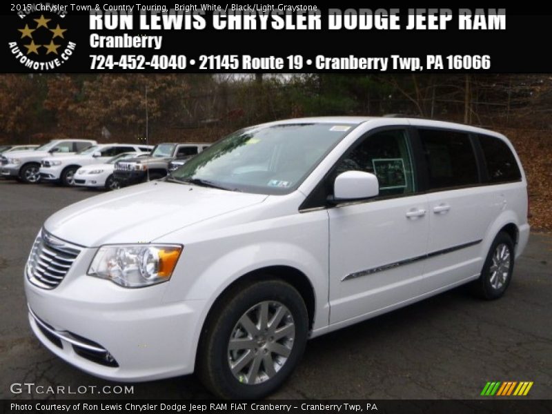 Bright White / Black/Light Graystone 2015 Chrysler Town & Country Touring