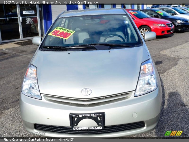 Millenium Silver Metallic / Gray/Burgundy 2005 Toyota Prius Hybrid