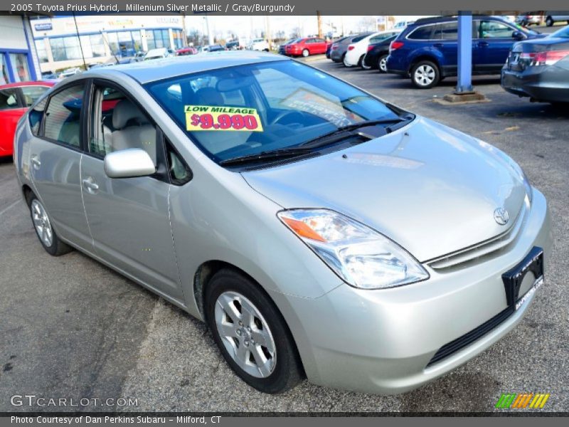 Millenium Silver Metallic / Gray/Burgundy 2005 Toyota Prius Hybrid