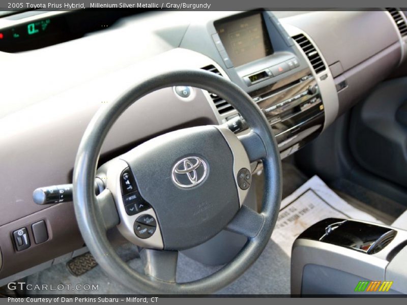 Millenium Silver Metallic / Gray/Burgundy 2005 Toyota Prius Hybrid