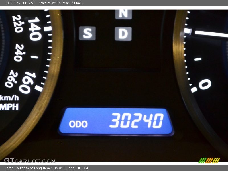 Starfire White Pearl / Black 2012 Lexus IS 250