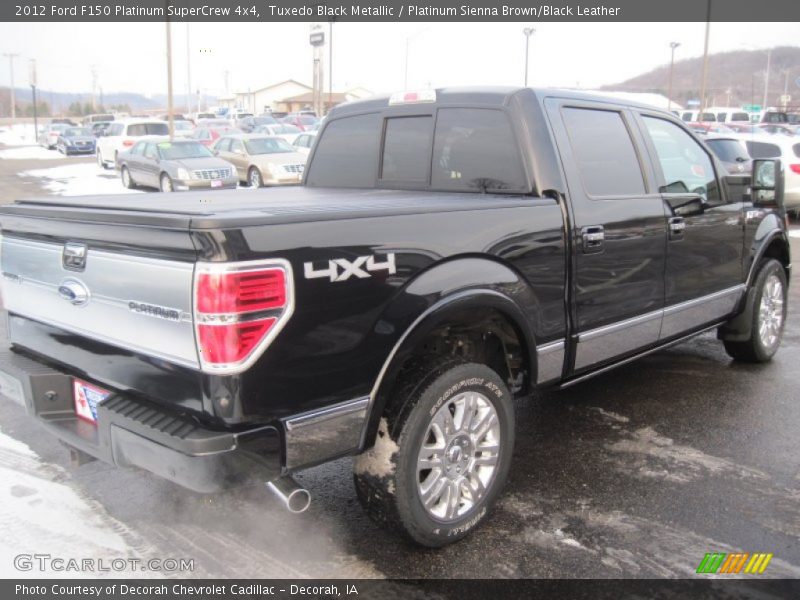 Tuxedo Black Metallic / Platinum Sienna Brown/Black Leather 2012 Ford F150 Platinum SuperCrew 4x4