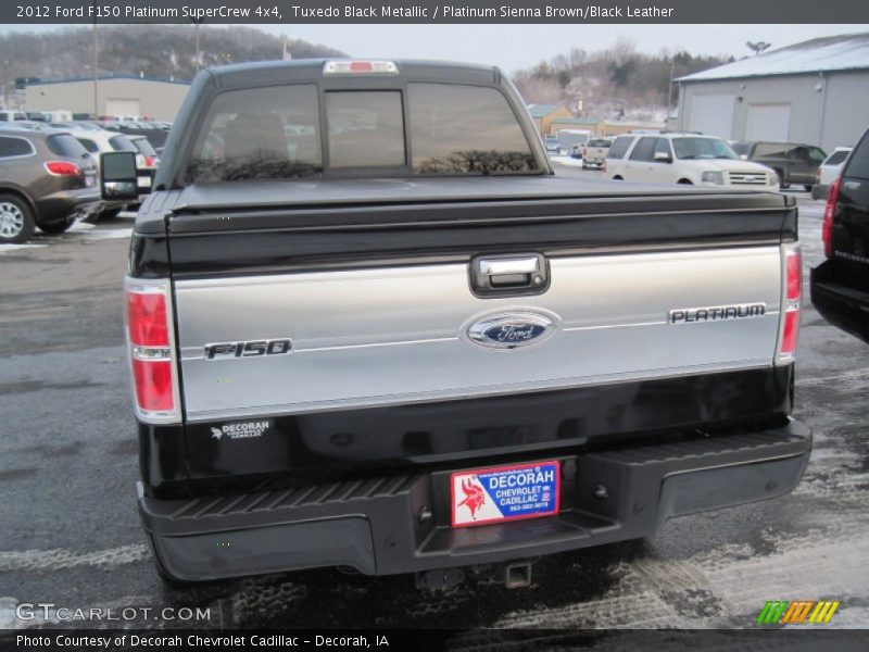 Tuxedo Black Metallic / Platinum Sienna Brown/Black Leather 2012 Ford F150 Platinum SuperCrew 4x4