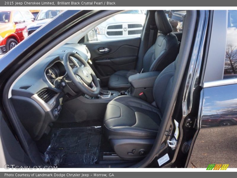 Brilliant Black Crystal Pearl / Black 2015 Jeep Cherokee Limited