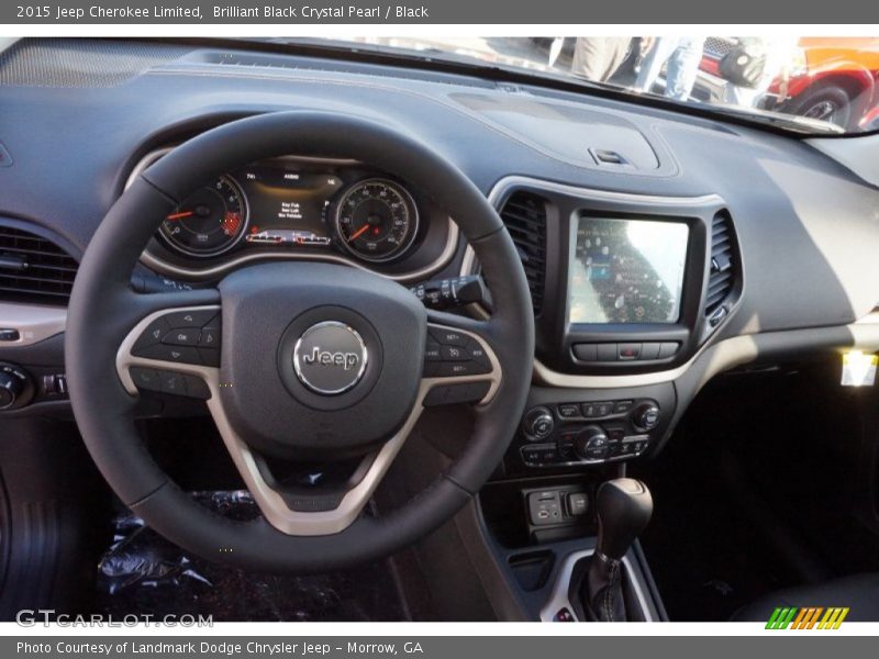 Brilliant Black Crystal Pearl / Black 2015 Jeep Cherokee Limited