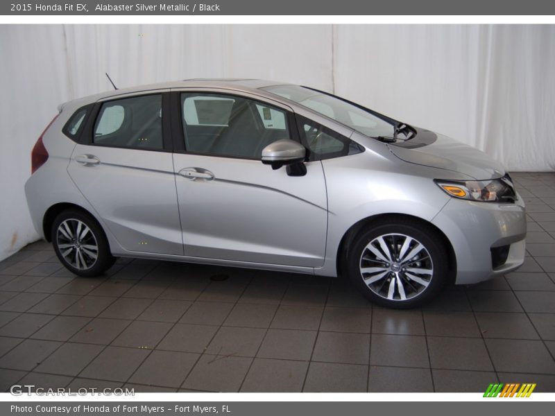 Alabaster Silver Metallic / Black 2015 Honda Fit EX