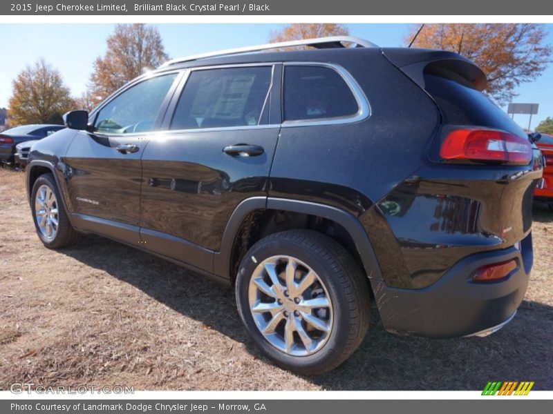Brilliant Black Crystal Pearl / Black 2015 Jeep Cherokee Limited
