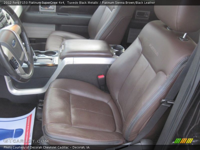 Tuxedo Black Metallic / Platinum Sienna Brown/Black Leather 2012 Ford F150 Platinum SuperCrew 4x4