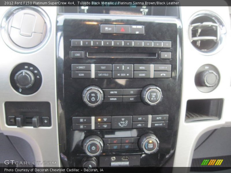 Tuxedo Black Metallic / Platinum Sienna Brown/Black Leather 2012 Ford F150 Platinum SuperCrew 4x4