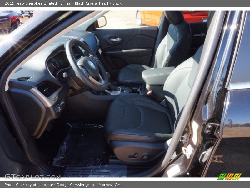 Brilliant Black Crystal Pearl / Black 2015 Jeep Cherokee Limited