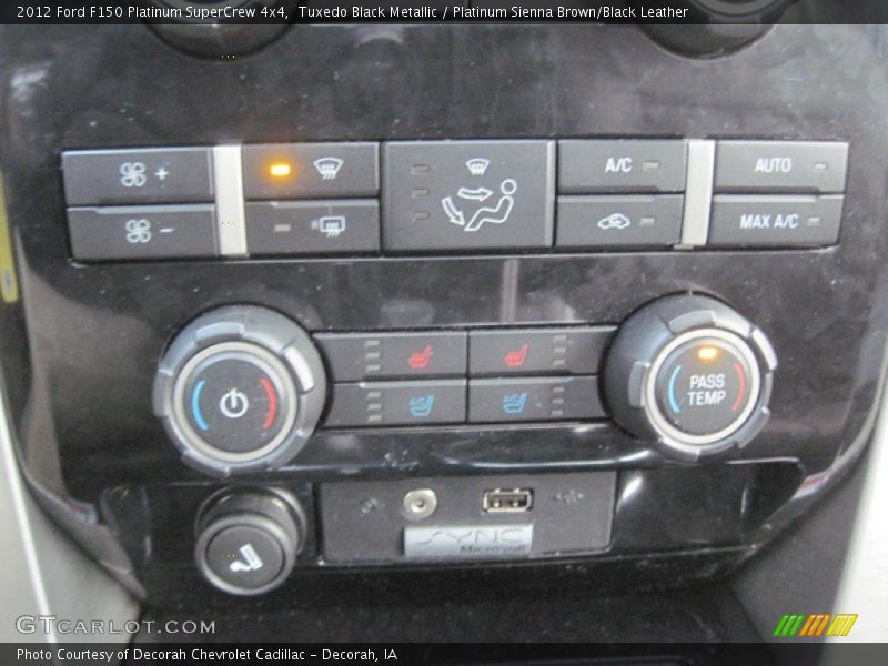 Tuxedo Black Metallic / Platinum Sienna Brown/Black Leather 2012 Ford F150 Platinum SuperCrew 4x4