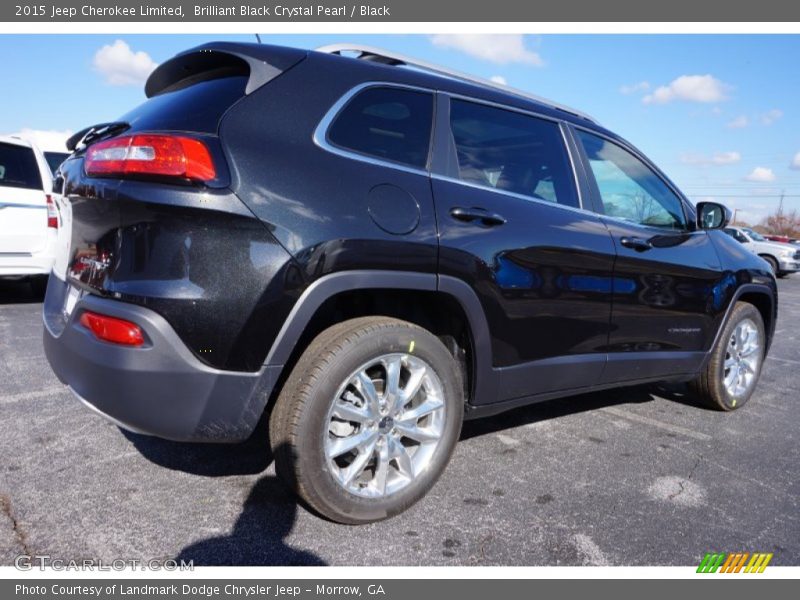Brilliant Black Crystal Pearl / Black 2015 Jeep Cherokee Limited