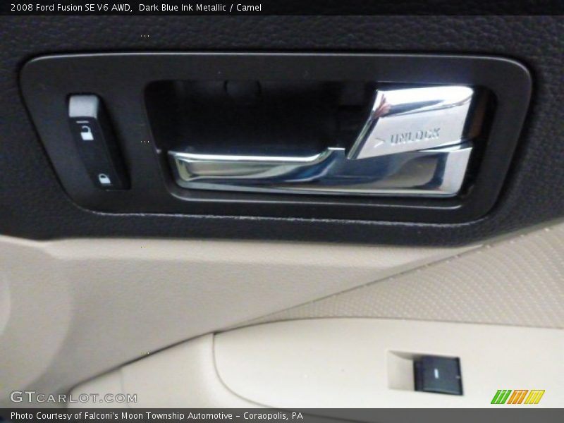 Dark Blue Ink Metallic / Camel 2008 Ford Fusion SE V6 AWD