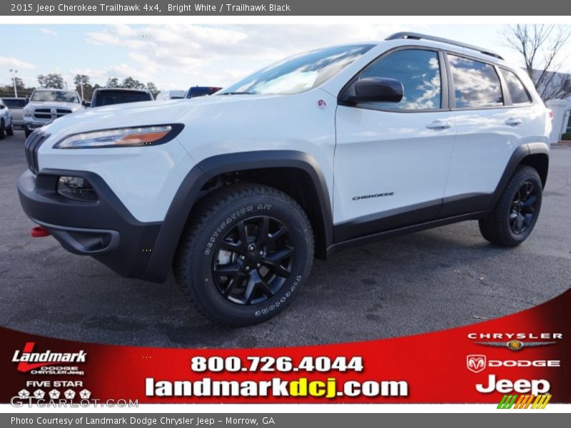 Bright White / Trailhawk Black 2015 Jeep Cherokee Trailhawk 4x4