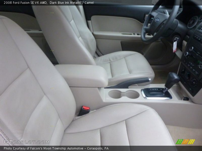 Dark Blue Ink Metallic / Camel 2008 Ford Fusion SE V6 AWD