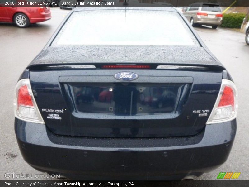 Dark Blue Ink Metallic / Camel 2008 Ford Fusion SE V6 AWD