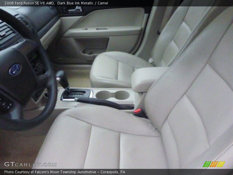 Dark Blue Ink Metallic / Camel 2008 Ford Fusion SE V6 AWD