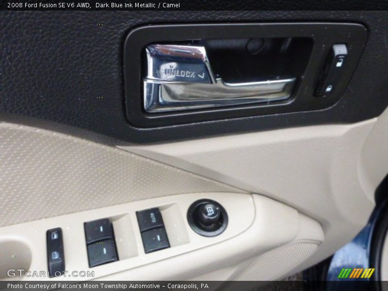 Dark Blue Ink Metallic / Camel 2008 Ford Fusion SE V6 AWD