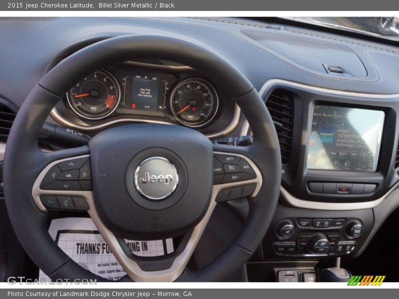 Billet Silver Metallic / Black 2015 Jeep Cherokee Latitude