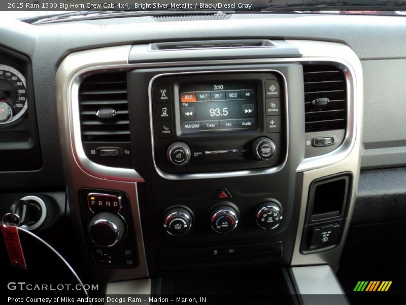 Bright Silver Metallic / Black/Diesel Gray 2015 Ram 1500 Big Horn Crew Cab 4x4