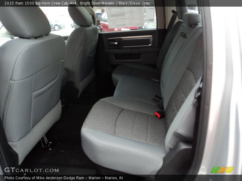 Bright Silver Metallic / Black/Diesel Gray 2015 Ram 1500 Big Horn Crew Cab 4x4