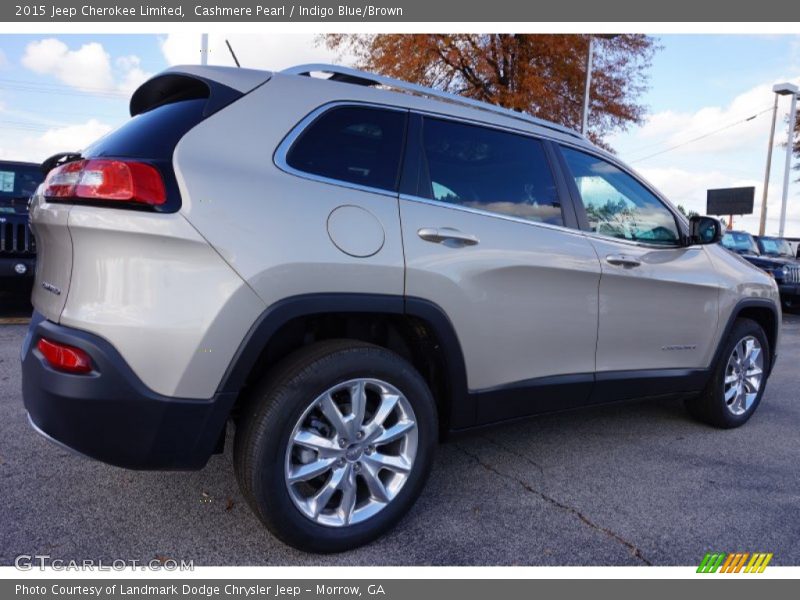 Cashmere Pearl / Indigo Blue/Brown 2015 Jeep Cherokee Limited