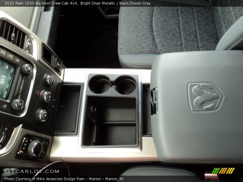 Bright Silver Metallic / Black/Diesel Gray 2015 Ram 1500 Big Horn Crew Cab 4x4