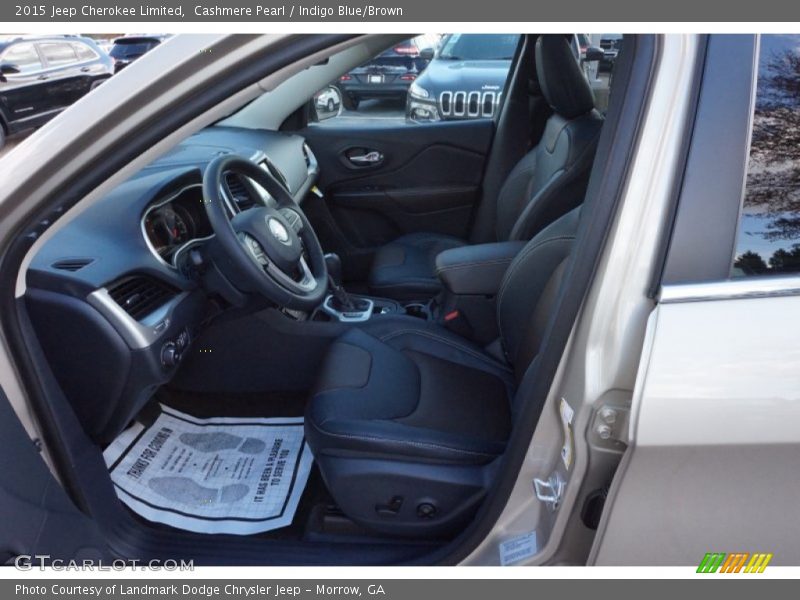 Cashmere Pearl / Indigo Blue/Brown 2015 Jeep Cherokee Limited