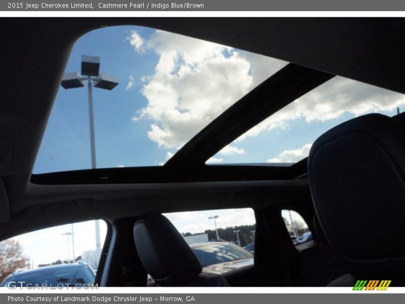 Cashmere Pearl / Indigo Blue/Brown 2015 Jeep Cherokee Limited