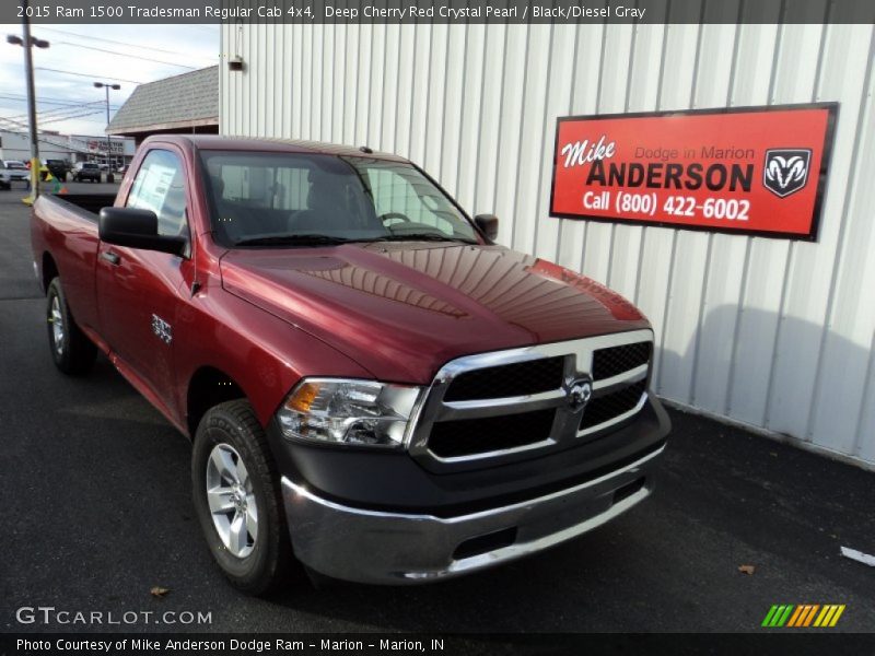 Deep Cherry Red Crystal Pearl / Black/Diesel Gray 2015 Ram 1500 Tradesman Regular Cab 4x4